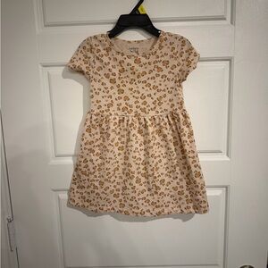 Carter's Beige and Brown Patterned Kids Dress